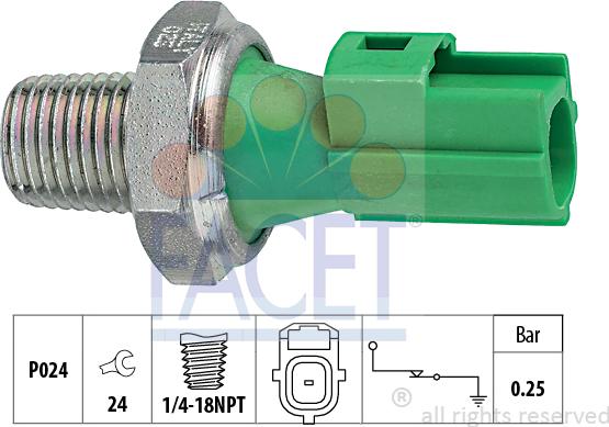 FACET 7.0146 - Capteur, pression d'huile droxauto.com
