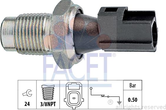 FACET 7.0148 - Capteur, pression d'huile droxauto.com