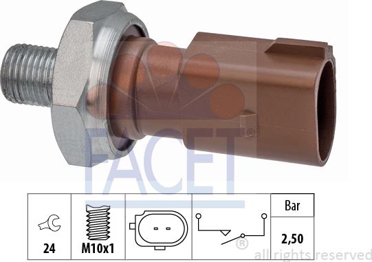 FACET 7.0205 - Capteur, pression d'huile droxauto.com