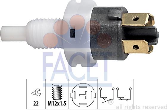 FACET 7.1086 - Interrupteur des feux de freins droxauto.com