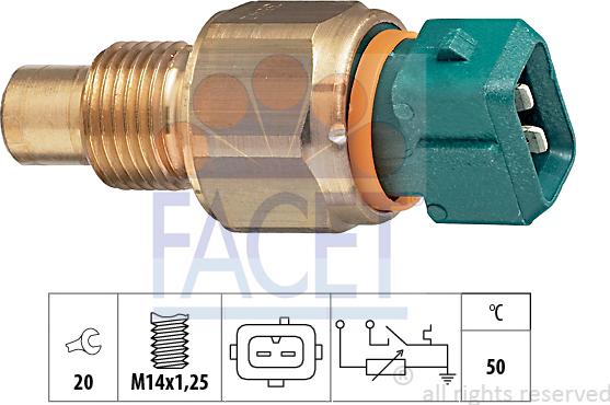 FACET 7.3542 - Sonde de température, liquide de refroidissement droxauto.com