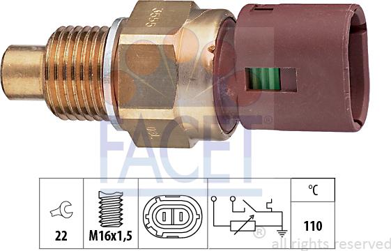 FACET 7.3555 - Sonde de température, liquide de refroidissement droxauto.com