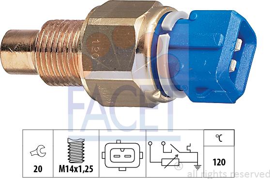 FACET 7.3558 - Sonde de température, liquide de refroidissement droxauto.com