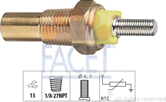 FACET 7.3028 - Sonde de température, liquide de refroidissement droxauto.com