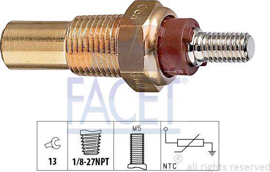 FACET 7.3180 - Sonde de température, liquide de refroidissement droxauto.com