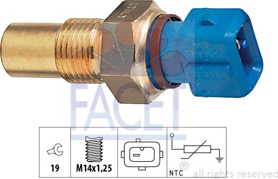 FACET 7.3182 - Sonde de température, liquide de refroidissement droxauto.com
