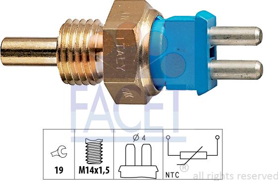 FACET 7.3139 - Sonde de température, liquide de refroidissement droxauto.com