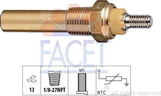 FACET 7.3135 - Sonde de température, liquide de refroidissement droxauto.com