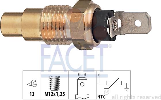FACET 7.3121 - Sonde de température, liquide de refroidissement droxauto.com