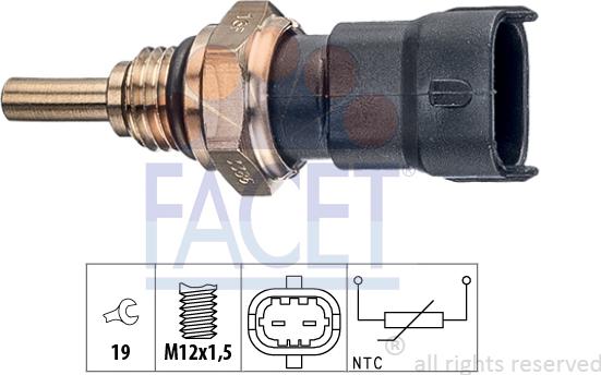 FACET 7.3386 - Sonde de température, liquide de refroidissement droxauto.com
