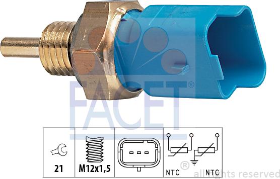 FACET 7.3291 - Sonde de température, liquide de refroidissement droxauto.com