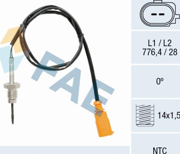 FAE 68608 - Capteur, température des gaz droxauto.com
