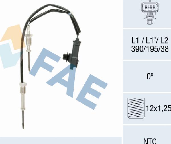FAE 68611 - Capteur, température des gaz droxauto.com