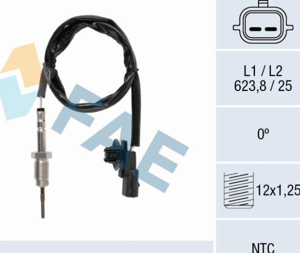 FAE 68634 - Capteur, température des gaz droxauto.com