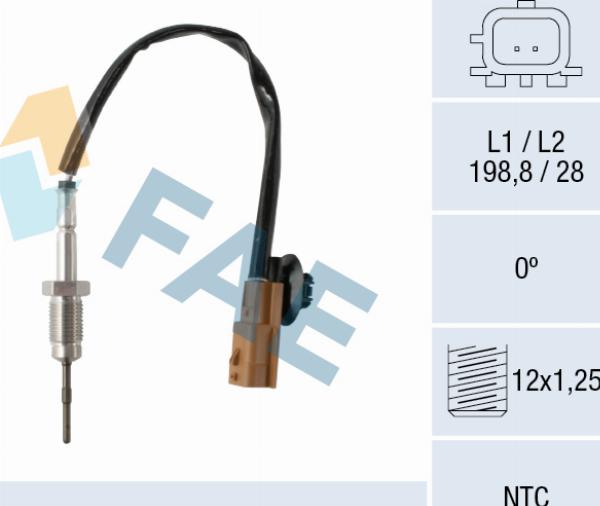 FAE 68624 - Capteur, température des gaz droxauto.com