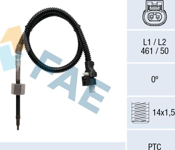 FAE 68040 - Capteur, température des gaz droxauto.com