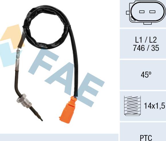 FAE 68035 - Capteur, température des gaz droxauto.com