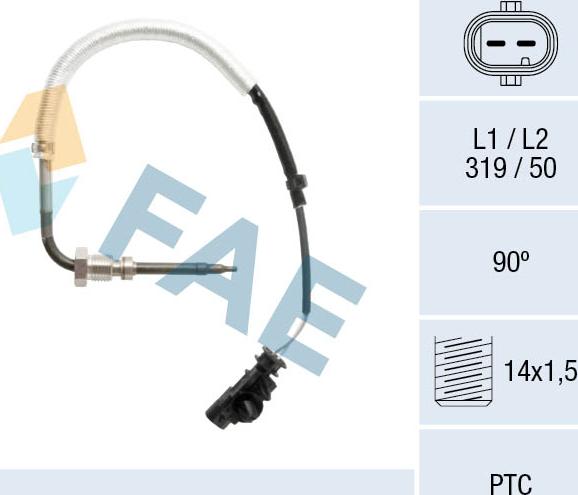 FAE 68103 - Capteur, température des gaz droxauto.com