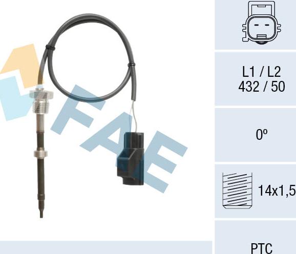 FAE 68135 - Capteur, température des gaz droxauto.com