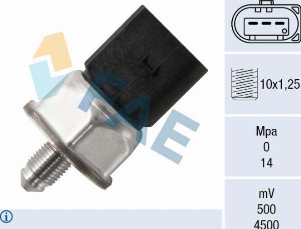 FAE 15631 - Capteur, pression de carburant droxauto.com