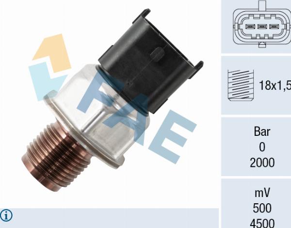 FAE 15628 - Capteur, pression de carburant droxauto.com