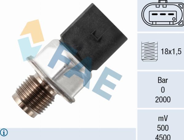 FAE 15623 - Capteur, pression de carburant droxauto.com
