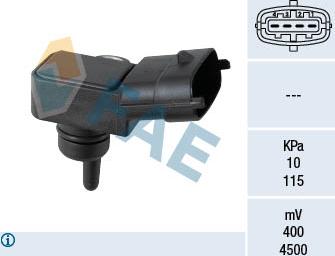 FAE 15165 - Capteur, pression du tuyau d'admission droxauto.com