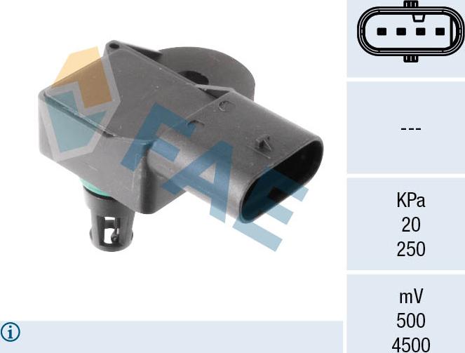 FAE 15179 - Capteur, pression du tuyau d'admission droxauto.com