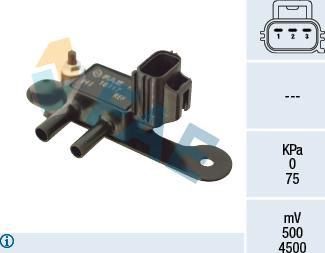 FAE 16117 - Capteur, pression des gaz échappement droxauto.com