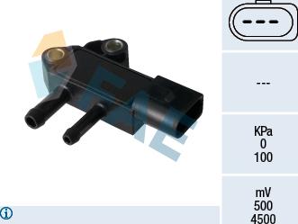 FAE 16120 - Capteur, pression des gaz échappement droxauto.com