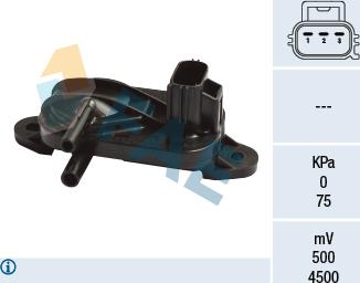 FAE 16121 - Capteur, pression des gaz échappement droxauto.com