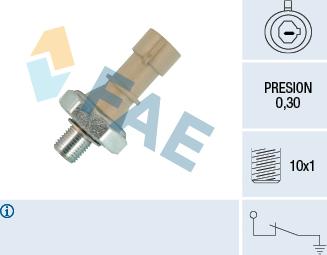 FAE 12437 - Capteur, pression d'huile droxauto.com