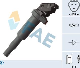 FAE 80281 - Bobine d'allumage droxauto.com