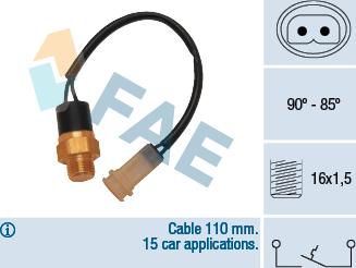 FAE 36100 - Interrupteur de température, ventilateur de radiateur droxauto.com