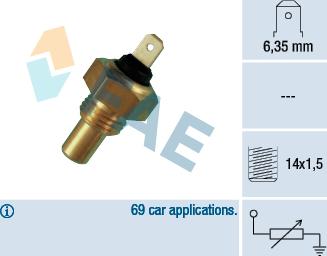 FAE 31460 - Sonde de température, liquide de refroidissement droxauto.com