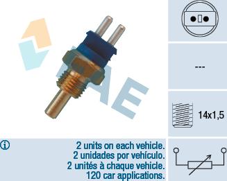 FAE 32580 - Sonde de température, liquide de refroidissement droxauto.com