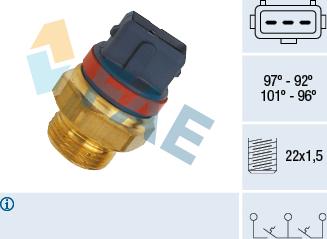 FAE 37930 - Interrupteur de température, ventilateur de radiateur droxauto.com