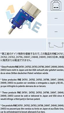 FAE 24848 - Interrupteur des feux de freins droxauto.com