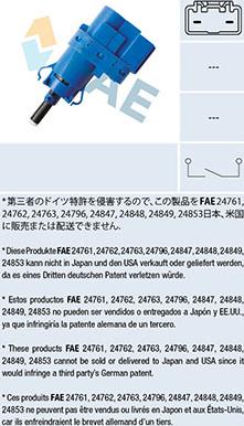 FAE 24853 - Interrupteur des feux de freins droxauto.com