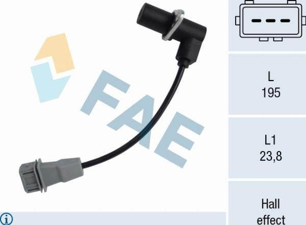 FAE 79498 - Capteur d'angle, vilebrequin droxauto.com