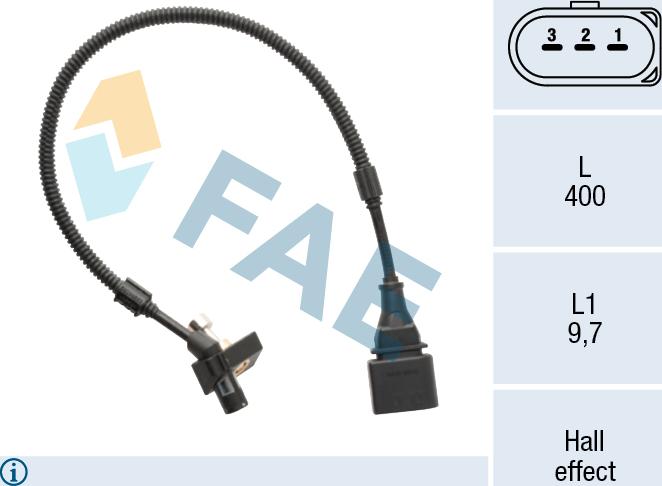 FAE 79497 - Capteur d'angle, vilebrequin droxauto.com