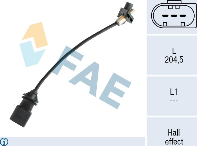 FAE 79488 - Capteur d'angle, vilebrequin droxauto.com