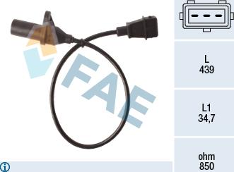 FAE 79524 - Capteur d'angle, vilebrequin droxauto.com