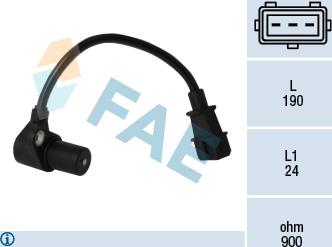 FAE 79046 - Capteur d'angle, vilebrequin droxauto.com