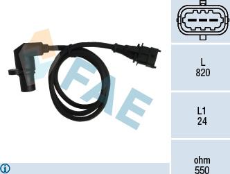FAE 79041 - Capteur d'angle, vilebrequin droxauto.com