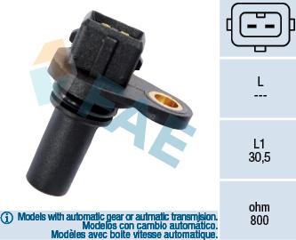 FAE 79008 - Capteur d'angle, vilebrequin droxauto.com