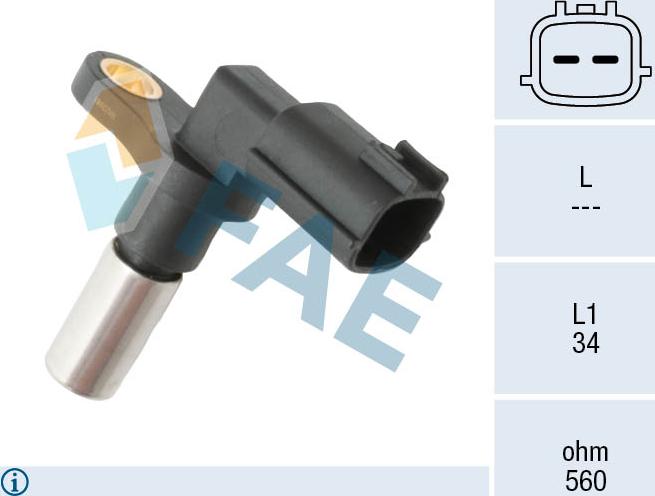 FAE 79013 - Capteur d'angle, vilebrequin droxauto.com