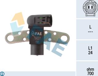 FAE 79031 - Capteur d'angle, vilebrequin droxauto.com