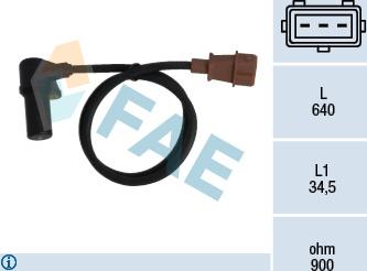 FAE 79076 - Capteur d'angle, vilebrequin droxauto.com