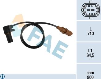 FAE 79077 - Capteur d'angle, vilebrequin droxauto.com
